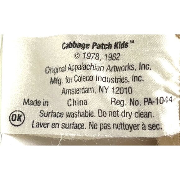 Vintage 1982 Cabbage Patch Kids Blonde Doll W/ Embroidered Dress & Signature 81c - Picture 7 of 10